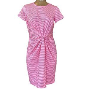 Vineyard Vines Striped Sankaty Dress Sz M Pink & White Striped #295F